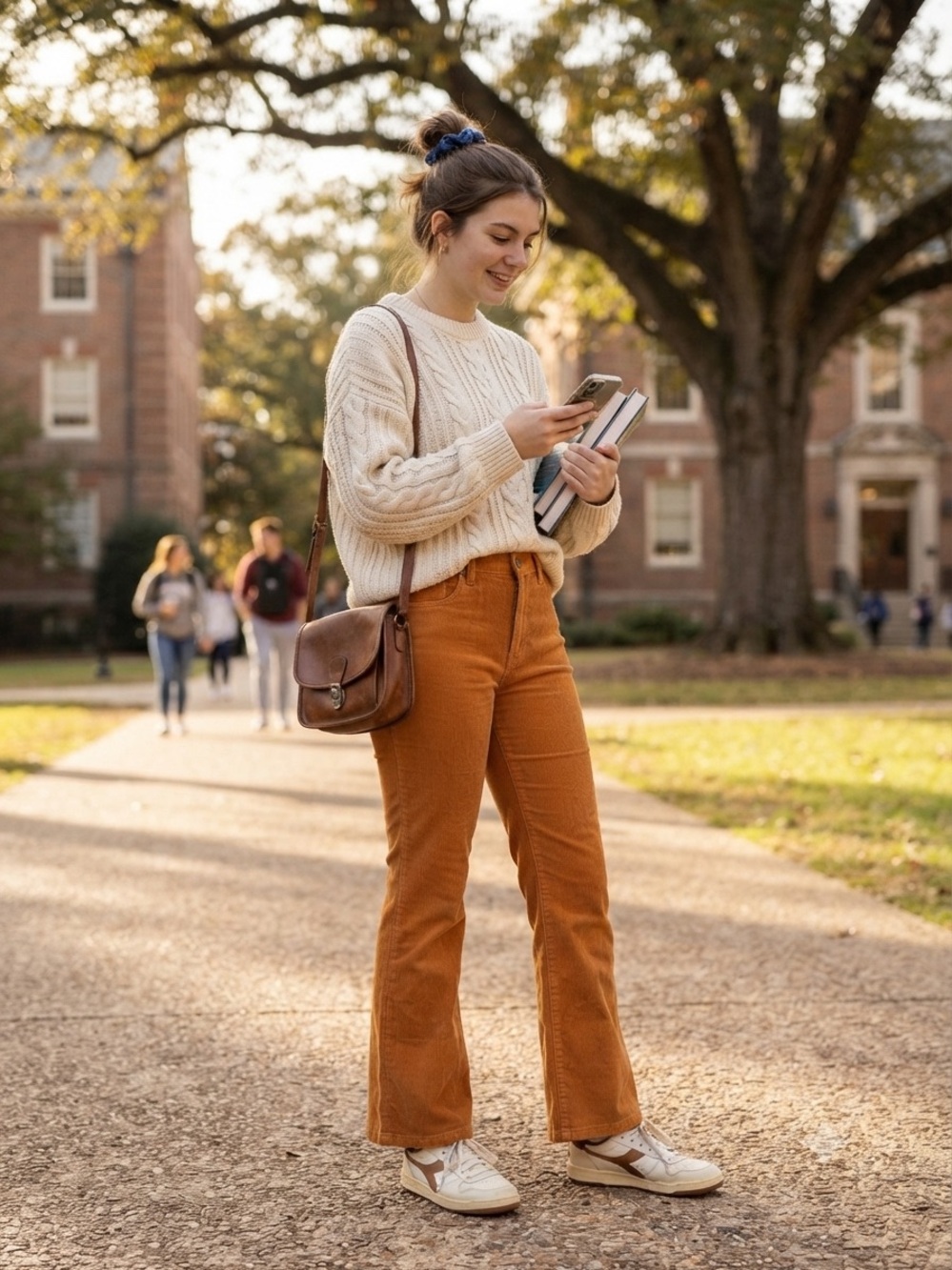 Kensie Burnt Orange Corduroy Boot-Cut Pants